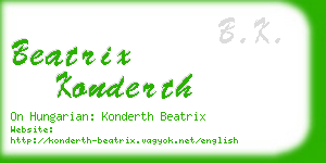 beatrix konderth business card